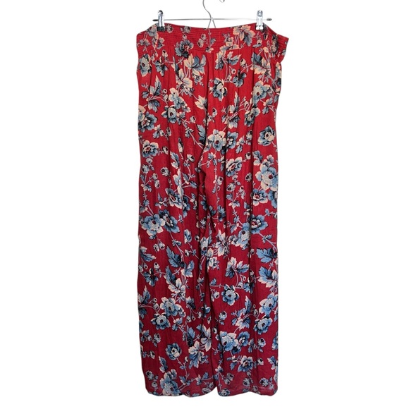 Denim & Supply Ralph Lauren Floral Print Tie Wrap Front Palazzo Pants Size L - Picture 3 of 10